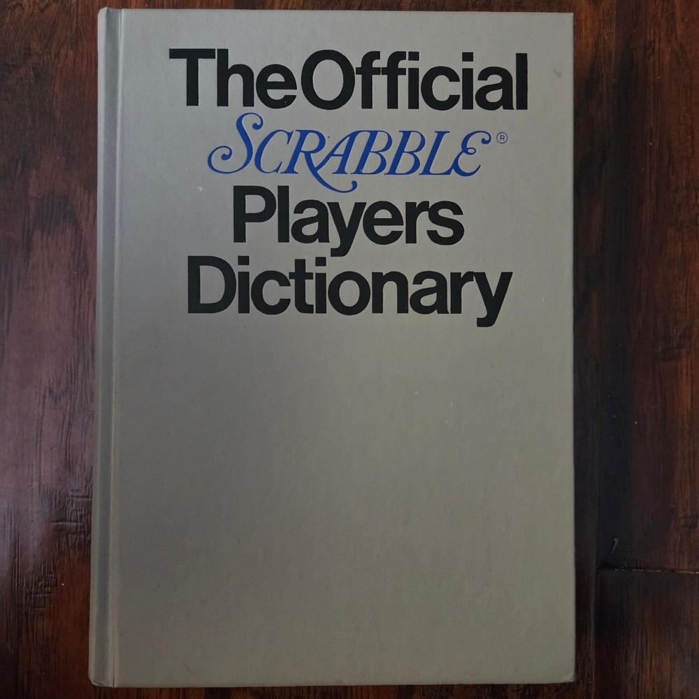 The Official Scrabble Players Dictionary 1978 Hardcover Selchow Righter Vintage